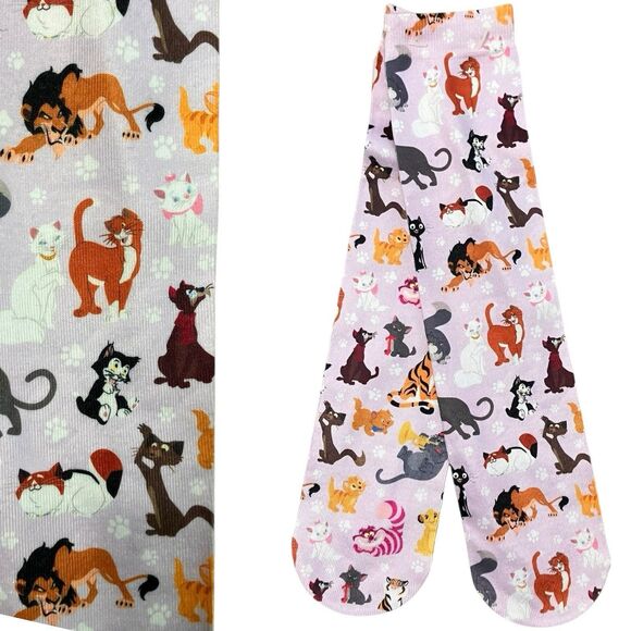 Disney Parks WMNS Socks Pink Cats Marie Simba Cheshire Aristocats Oliver Lucifer - Picture 1 of 5